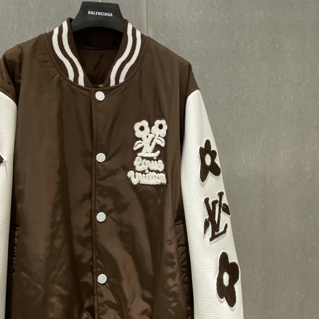 LV Embroidered Varsity Jacket 1AFPWZ